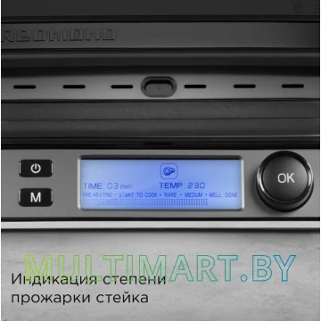 Электрогриль Redmond SteakMaster GM301 (серый/металл) картинка 5